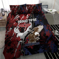 Polish American Heritage Month Bedding Set Eagle With Grunge Style - Wonder Print Shop
