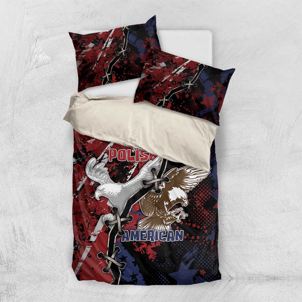 Polish American Heritage Month Bedding Set Eagle With Grunge Style - Wonder Print Shop