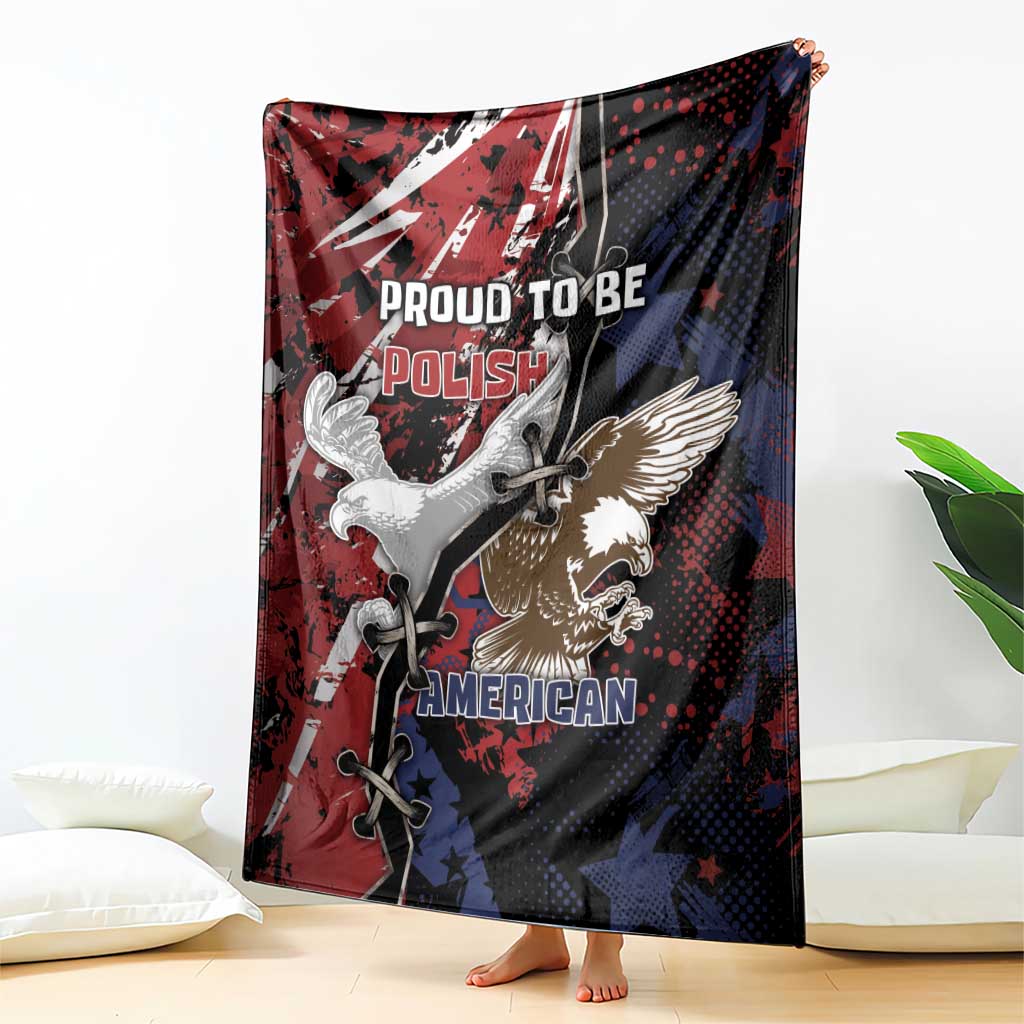 Polish American Heritage Month Blanket Eagle With Grunge Style - Wonder Print Shop