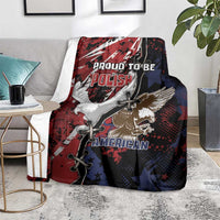 Polish American Heritage Month Blanket Eagle With Grunge Style - Wonder Print Shop