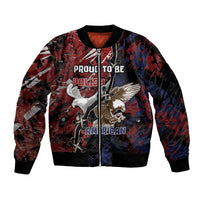 Personalized Polish American Heritage Month Bomber Jacket Eagle With Grunge Style - Wonder Print Shop