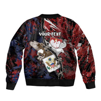 Personalized Polish American Heritage Month Bomber Jacket Eagle With Grunge Style - Wonder Print Shop