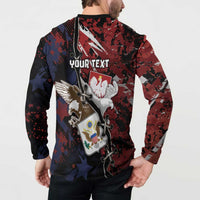 Personalized Polish American Heritage Month Button Sweatshirt Eagle With Grunge Style - Wonder Print Shop