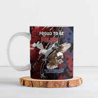 Personalized Polish American Heritage Month Ceramic Mug Eagle With Grunge Style - Wonder Print Shop