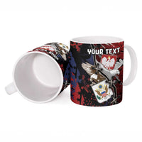Personalized Polish American Heritage Month Ceramic Mug Eagle With Grunge Style - Wonder Print Shop