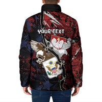 Personalized Polish American Heritage Month Padded Jacket Eagle With Grunge Style - Wonder Print Shop