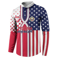 Personalized Polish American Heritage Month Button Sweatshirt Unique Style - Wonder Print Shop