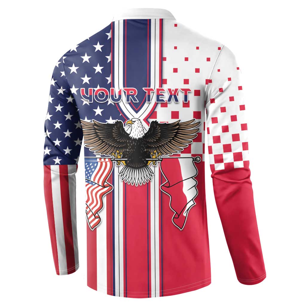 Personalized Polish American Heritage Month Button Sweatshirt Unique Style - Wonder Print Shop