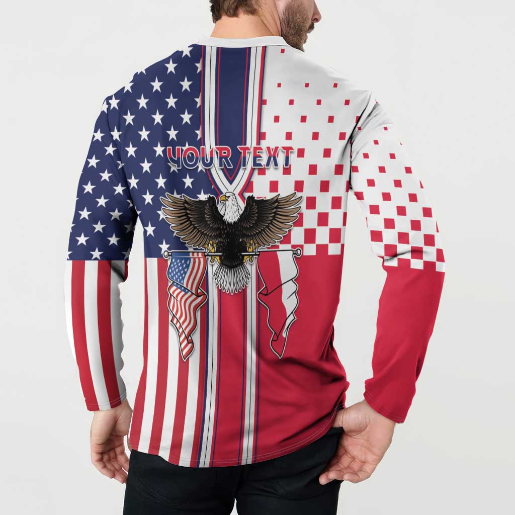 Personalized Polish American Heritage Month Button Sweatshirt Unique Style - Wonder Print Shop