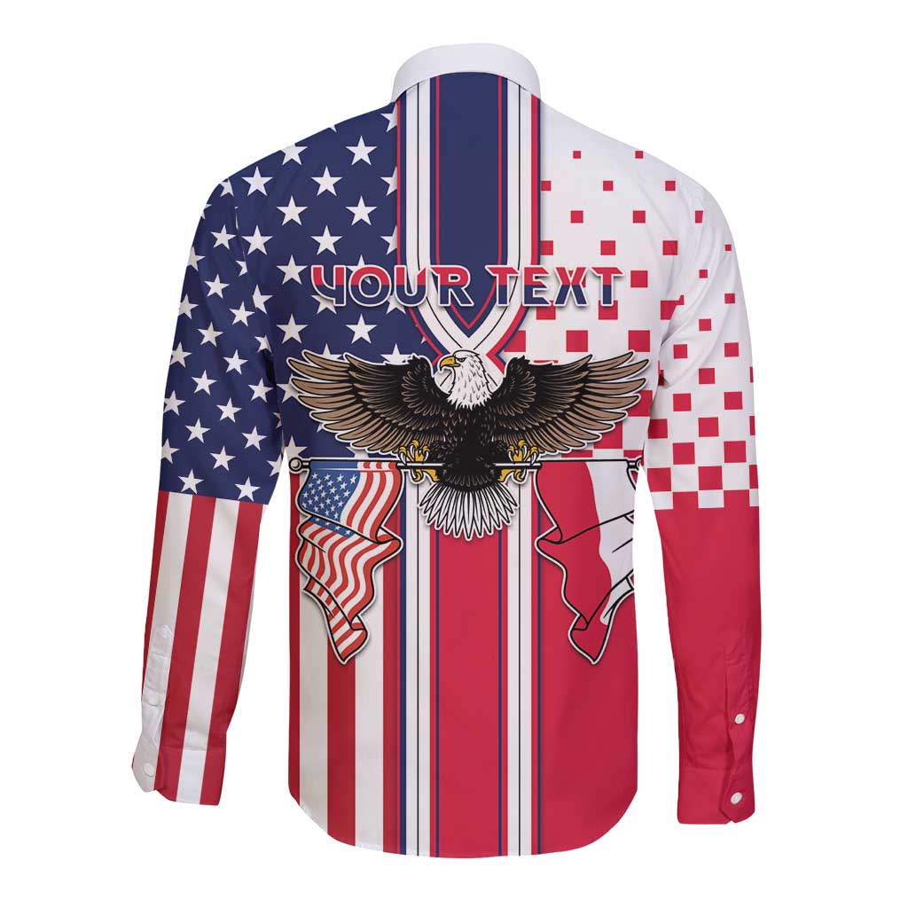 Personalized Polish American Heritage Month Long Sleeve Button Shirt Unique Style - Wonder Print Shop