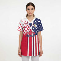 Personalized Polish American Heritage Month Scrub Top Unique Style - Wonder Print Shop