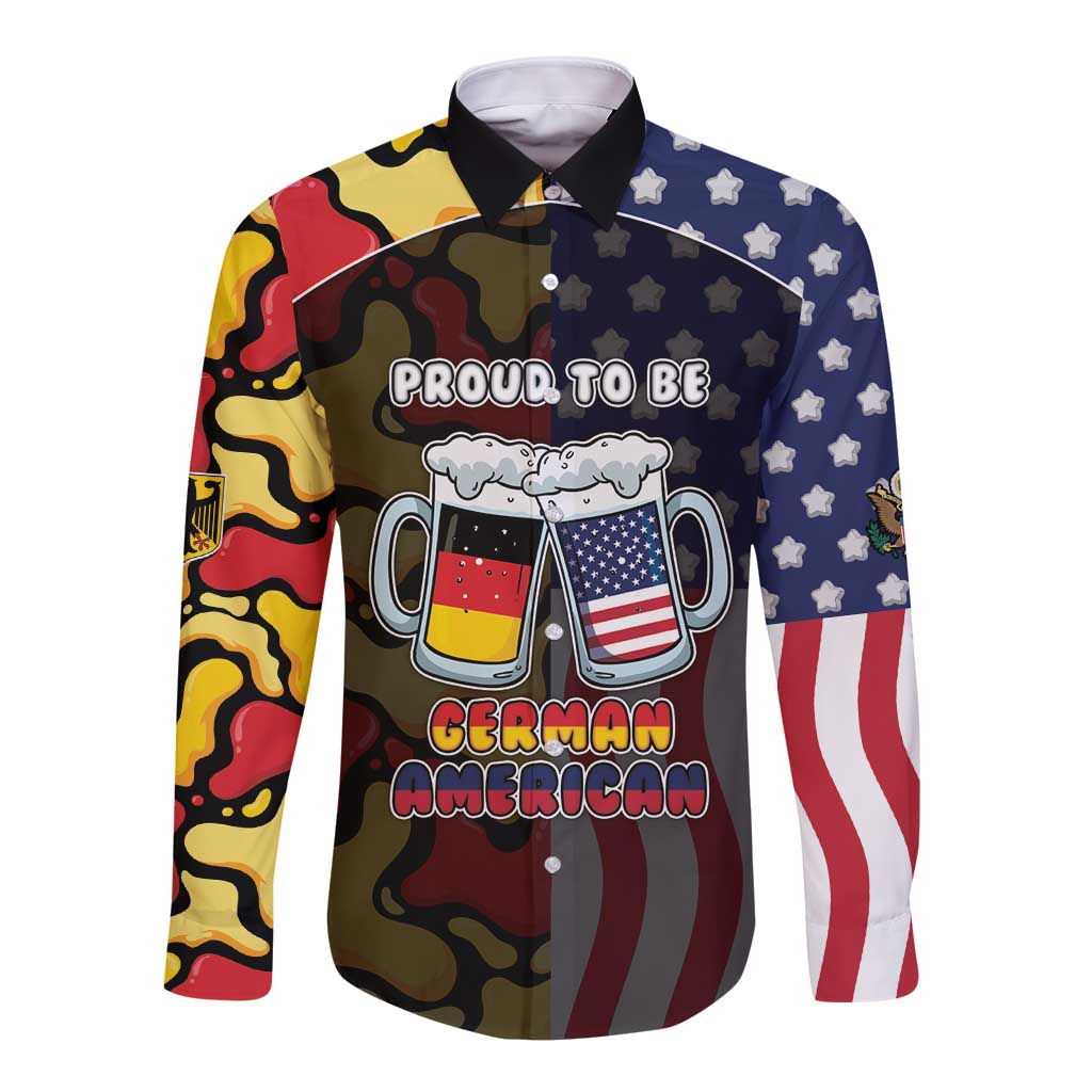 Personalized Germany American Heritage Month Long Sleeve Button Shirt Beer Funny Style - Wonder Print Shop