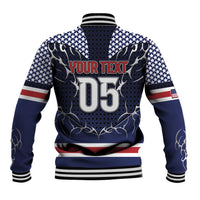 Custom USA Ice Hockey Baseball Jacket United Ice Power