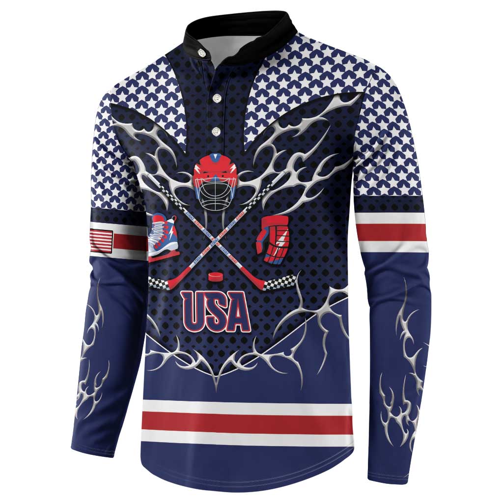 Custom USA Ice Hockey Button Sweatshirt United Ice Power