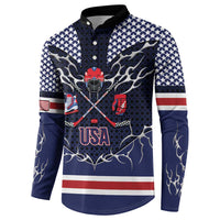 Custom USA Ice Hockey Button Sweatshirt United Ice Power