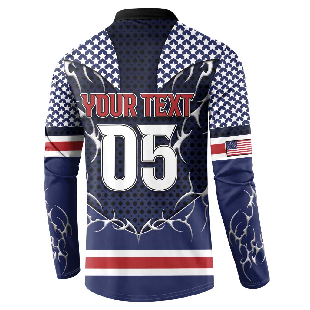 Custom USA Ice Hockey Button Sweatshirt United Ice Power