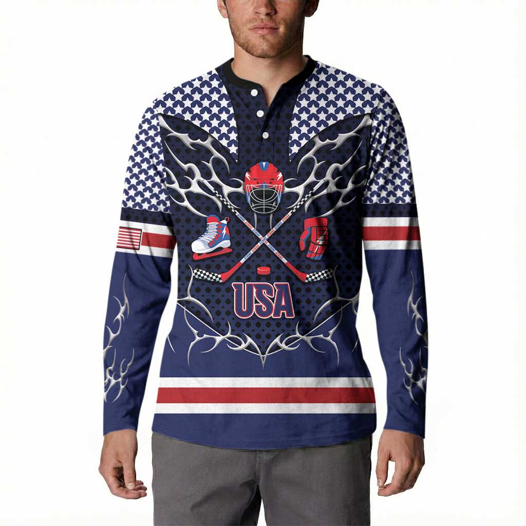 Custom USA Ice Hockey Button Sweatshirt United Ice Power