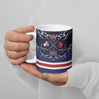 Custom USA Ice Hockey Ceramic Mug United Ice Power