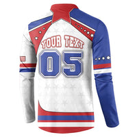 Custom USA Ice Hockey Button Sweatshirt Stars And Stripes