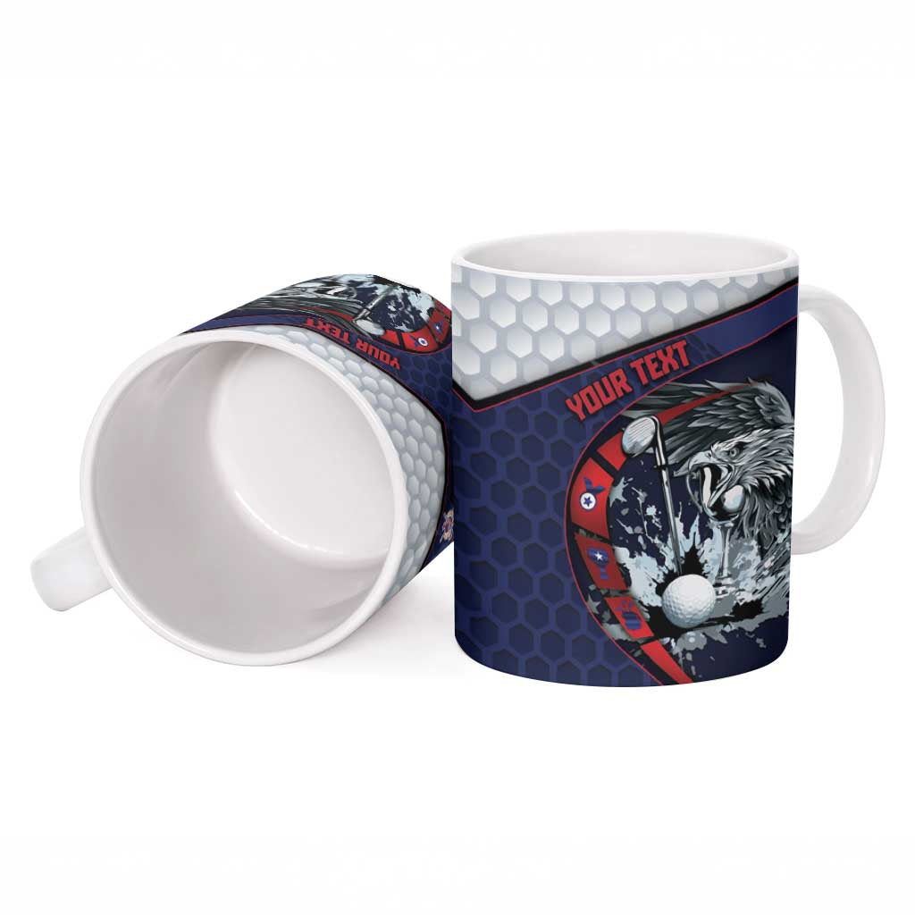 Personalized USA Golf Ceramic Mug Powerful Eagle