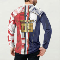 Custom Panama Football Button Sweatshirt Cybernetic Mech Warrior Flag