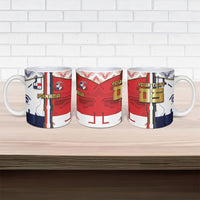 Custom Panama Football Ceramic Mug Cybernetic Mech Warrior Flag