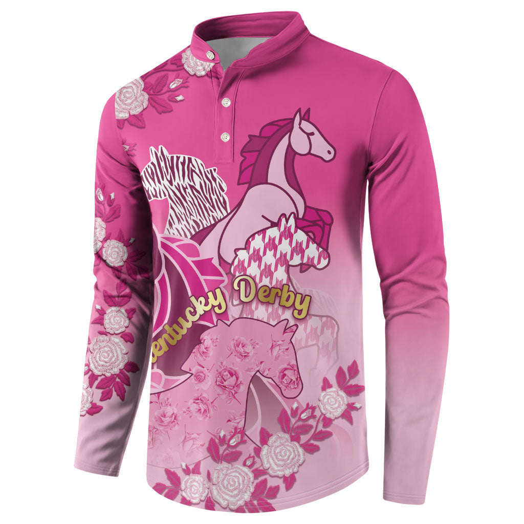 Personalized Kentucky Horse Button Sweatshirt Roses Equestrian Pattern Houndstooth Floral