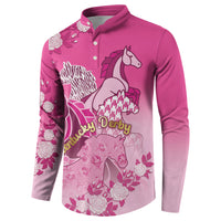Personalized Kentucky Horse Button Sweatshirt Roses Equestrian Pattern Houndstooth Floral