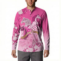 Personalized Kentucky Horse Button Sweatshirt Roses Equestrian Pattern Houndstooth Floral