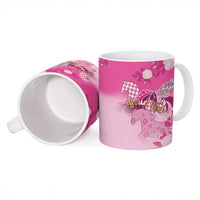 Personalized Kentucky Horse Ceramic Mug Roses Equestrian Pattern Houndstooth Floral
