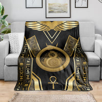Egypt Ouroboros Blanket Ancient Mythology Infinity Serpent Gold
