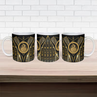Egypt Ouroboros Ceramic Mug Ancient Mythology Infinity Serpent Gold