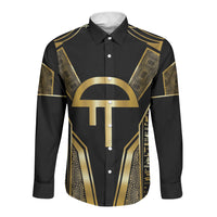 Egypt Amenta Long Sleeve Button Shirt Ancient Mythology Underworld Realm