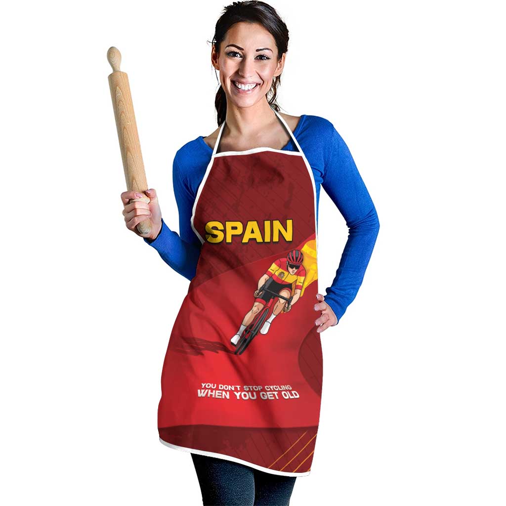 Spain Cycling Apron You Don't Stop Cycling When You Get Old - Wonder Print Shop