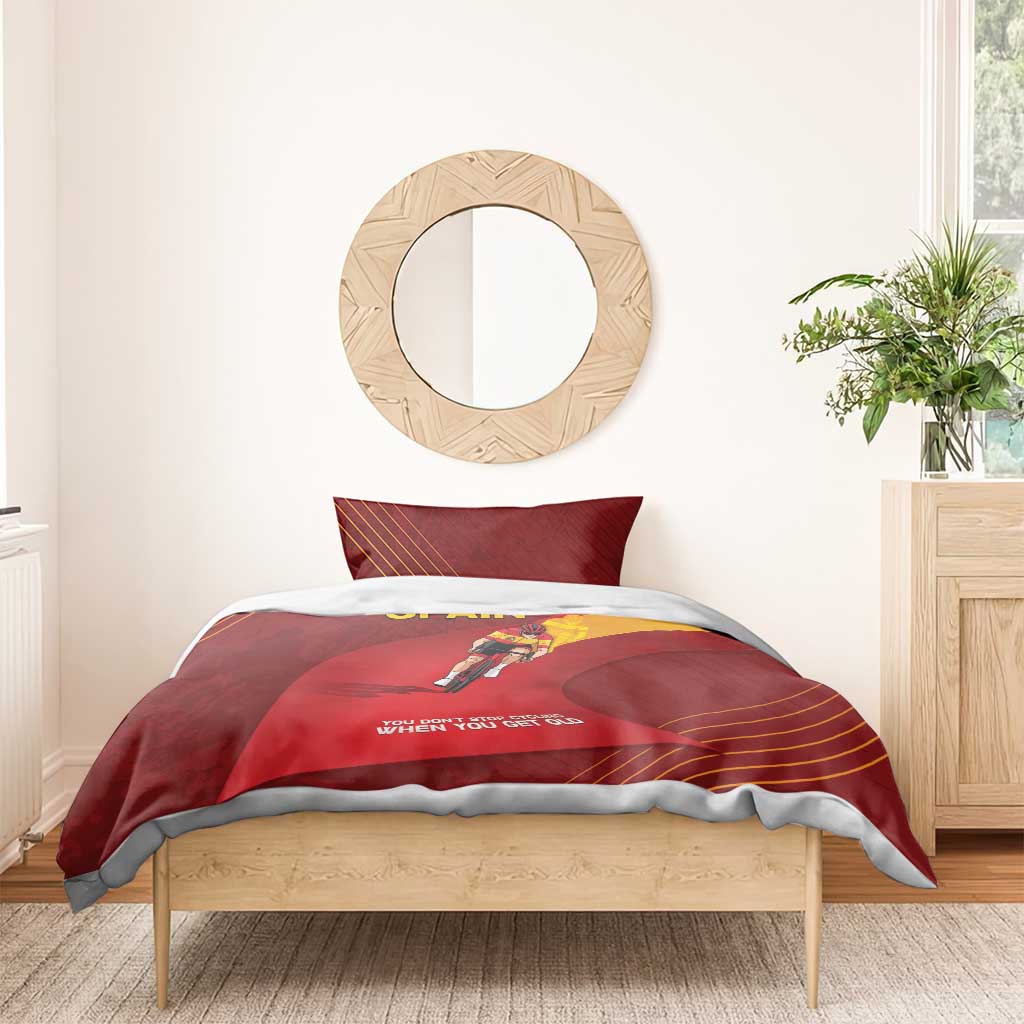 Spain Cycling Bedding Set You Don't Stop Cycling When You Get Old - Wonder Print Shop
