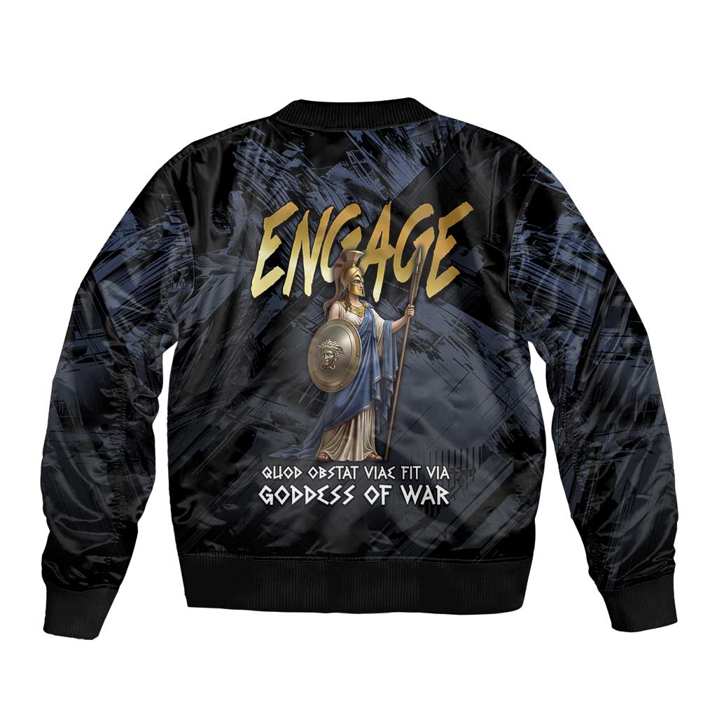 Ancient Greek Athena Bomber Jacket Goddess Of Wisdom - Wonder Print Shop