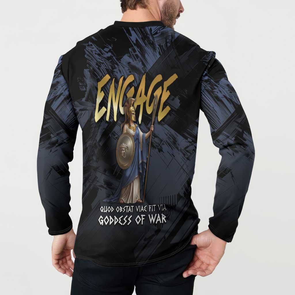 Ancient Greek Athena Button Sweatshirt Goddess Of Wisdom - Wonder Print Shop
