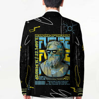 Ancient Greek Zeus Blazer Futuristic Style - Wonder Print Shop