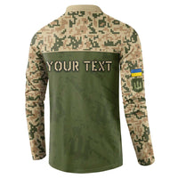 Personalized Ukraine Vyshyvanka Motif Button Sweatshirt Ukrainian Military Style - Wonder Print Shop