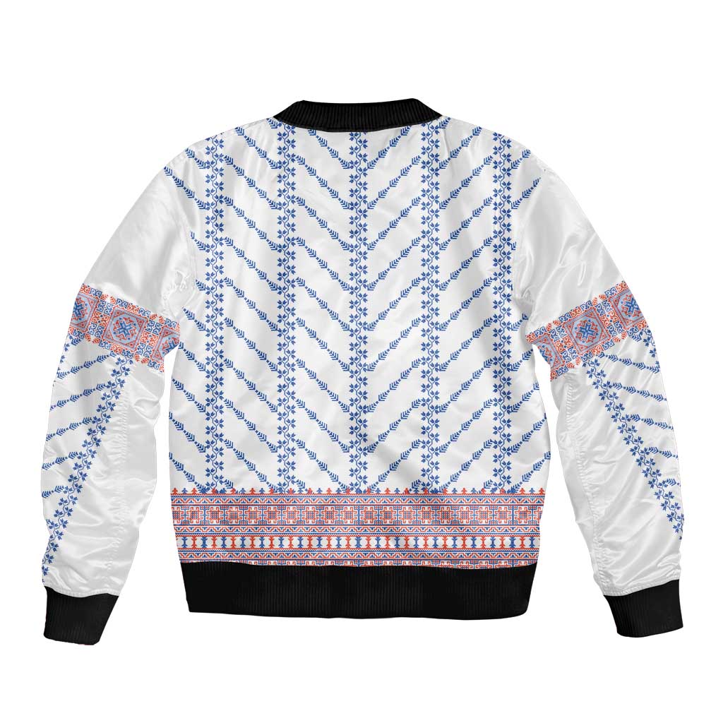 Traditional Romanian Costume Bomber Jacket National Folk Patterns - Wonder Print Shop