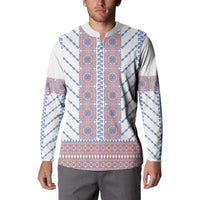 Traditional Romanian Costume Button Sweatshirt National Folk Patterns - Wonder Print Shop