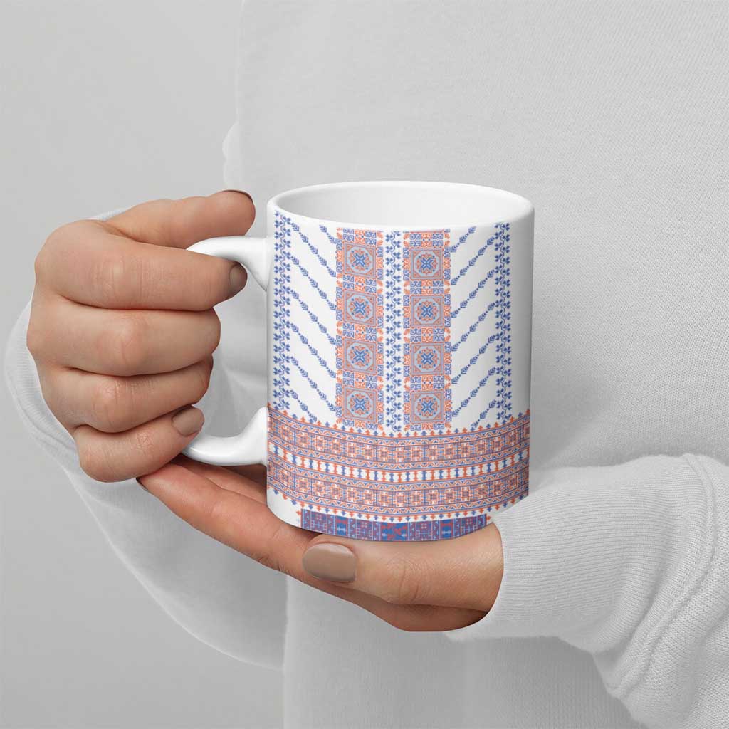 Traditional Romanian Costume Ceramic Mug National Folk Patterns - Wonder Print Shop