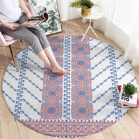 Traditional Romanian Costume Round Carpet National Folk Patterns - Wonder Print Shop