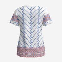 Traditional Romanian Costume Scrub Top National Folk Patterns - Wonder Print Shop