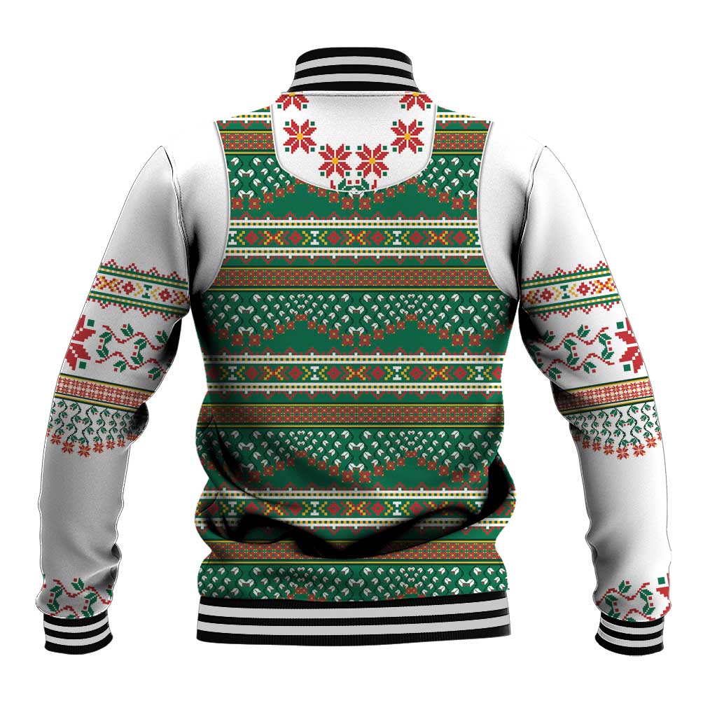 Lithuanian National Costume Baseball Jacket Traditional Folk Pattern - Wonder Print Shop