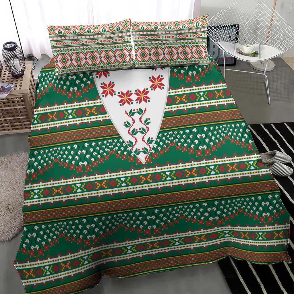 Lithuanian National Costume Bedding Set Traditional Folk Pattern - Wonder Print Shop
