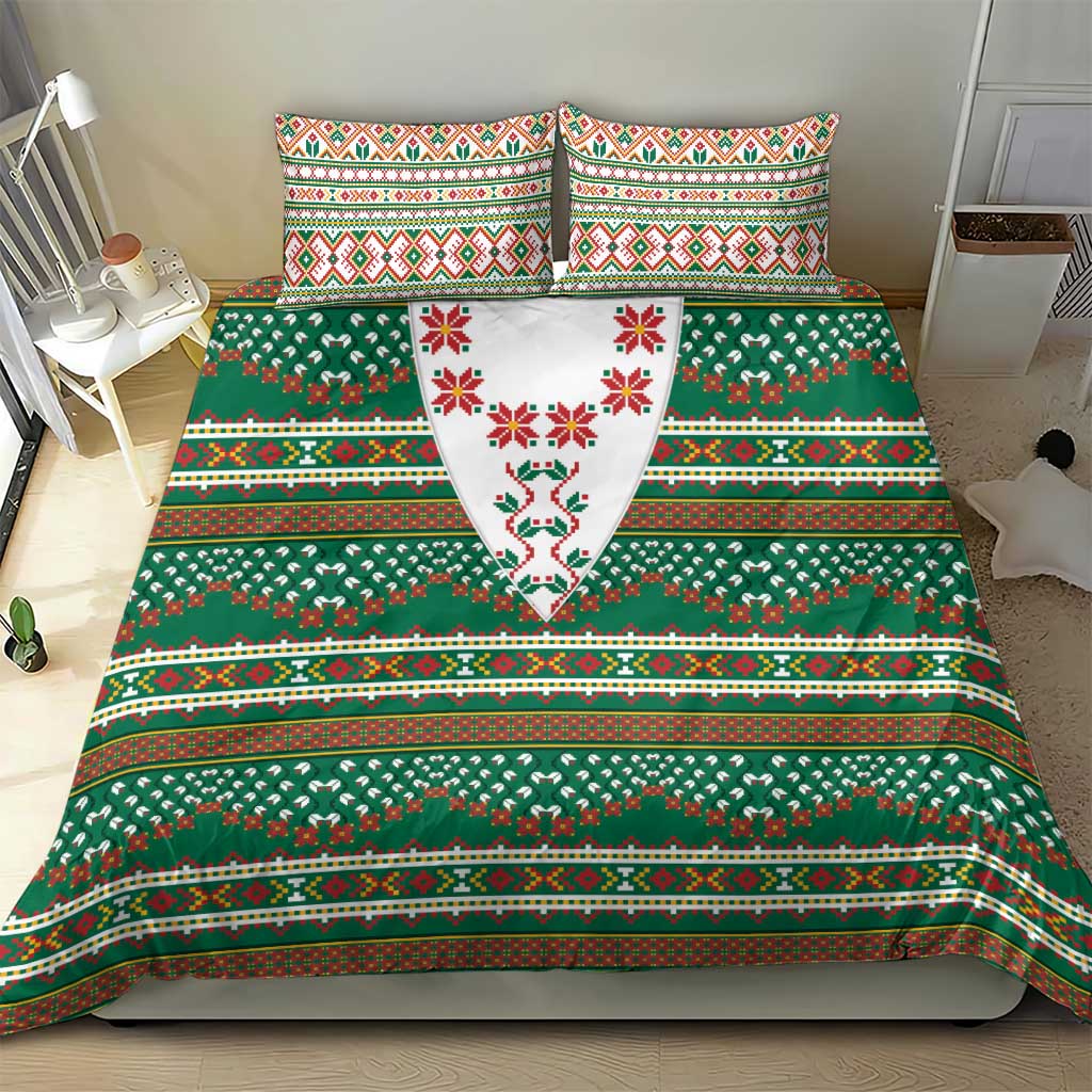 Lithuanian National Costume Bedding Set Traditional Folk Pattern - Wonder Print Shop