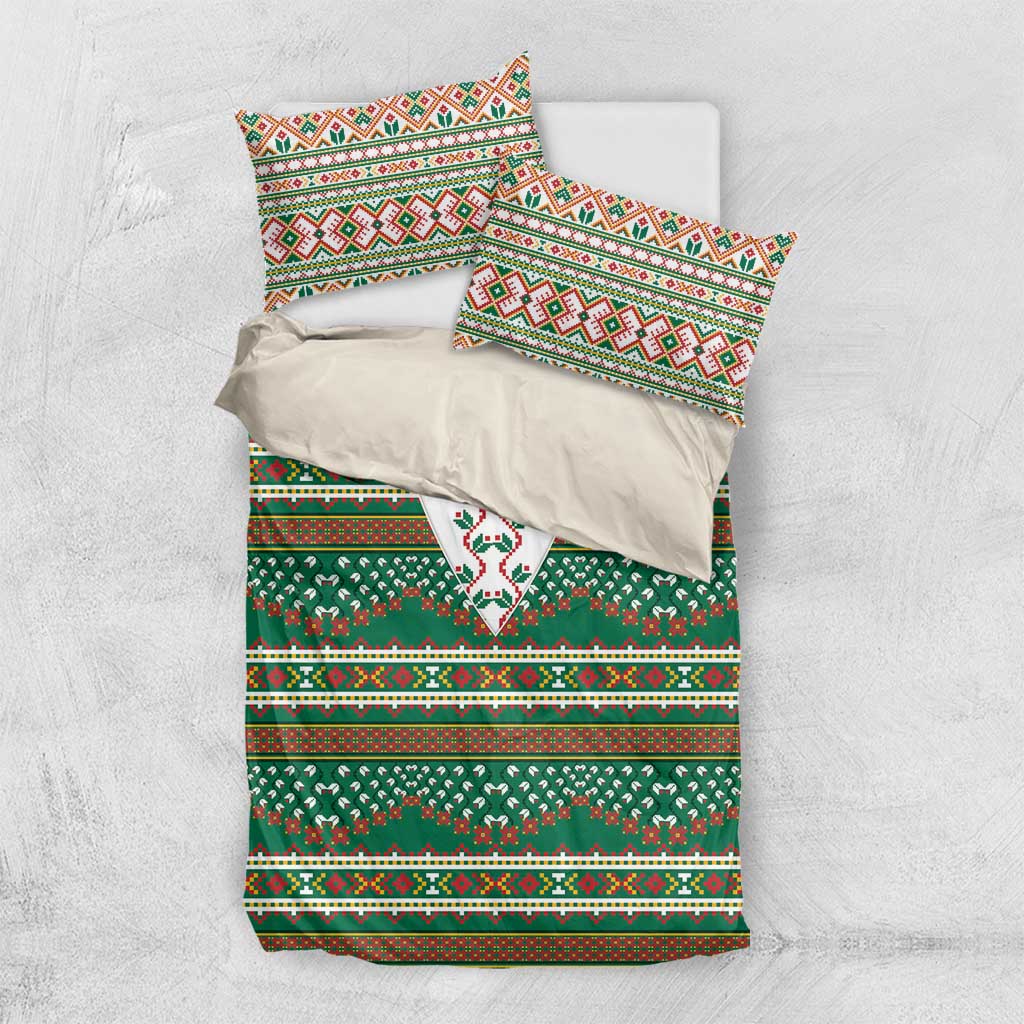 Lithuanian National Costume Bedding Set Traditional Folk Pattern - Wonder Print Shop