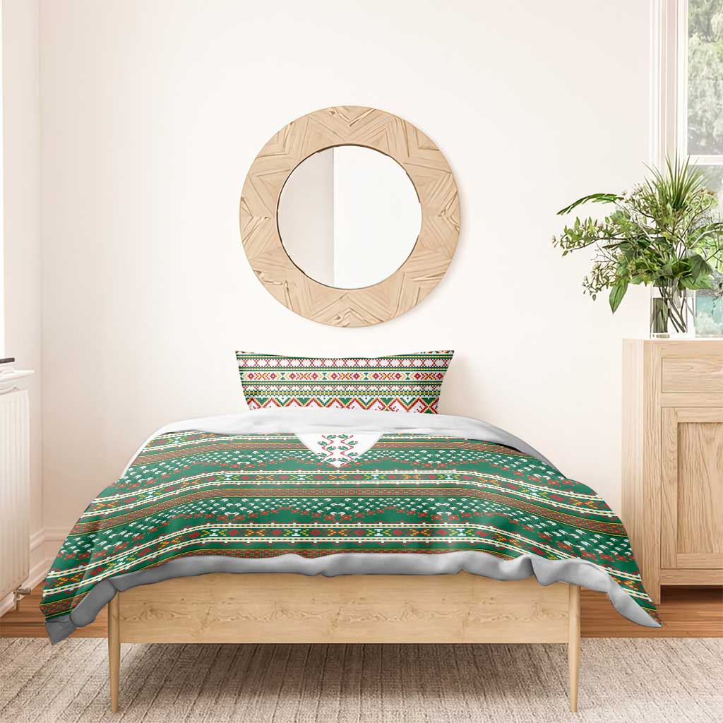 Lithuanian National Costume Bedding Set Traditional Folk Pattern - Wonder Print Shop