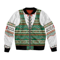 Lithuanian National Costume Bomber Jacket Traditional Folk Pattern - Wonder Print Shop